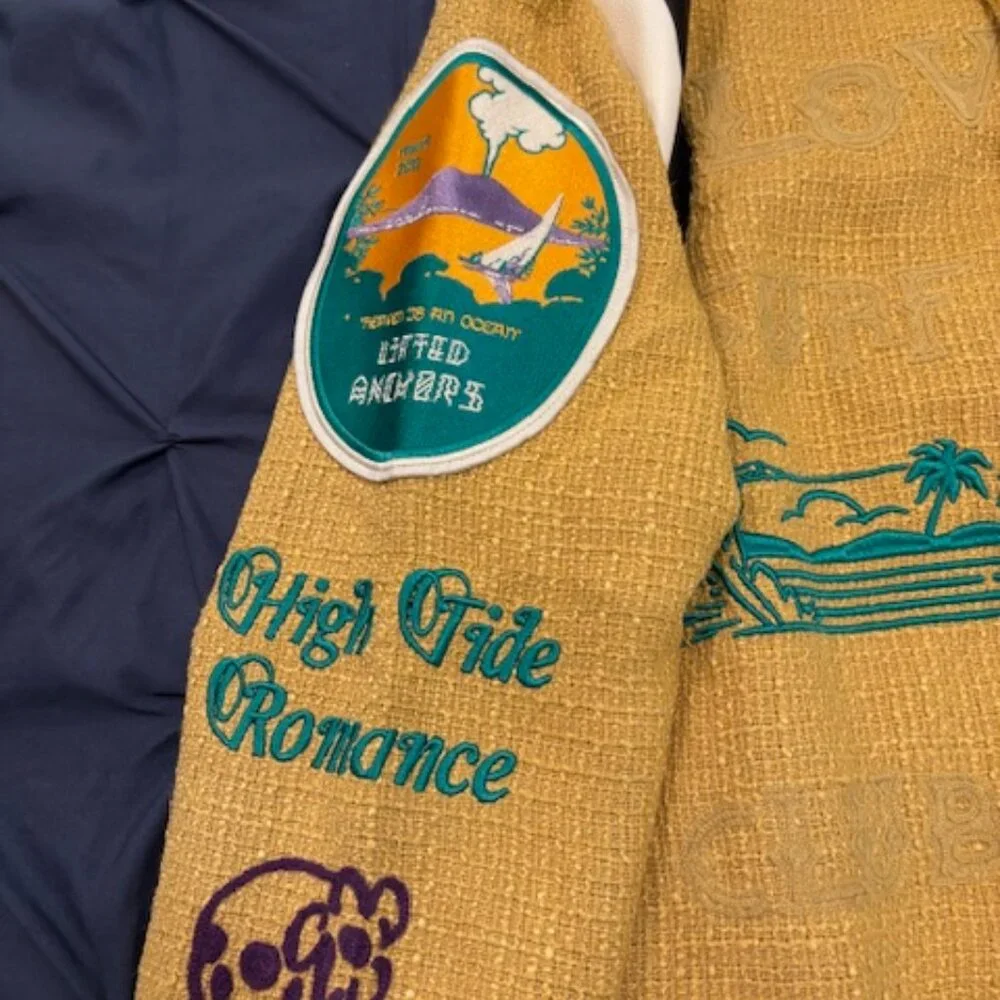 SALE Lifted Anchors NWT Lovers Surf Club Bomber Jacket Medium - Picture 2 of 7